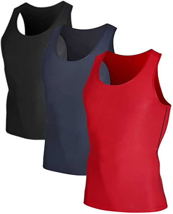 DEVOPS Men's 2~3 Pack Sleeveless Athletic Cool Dry Compression Muscle Tank Top