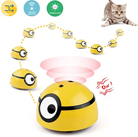 Potaroma Interactive Cat Toy Intelligent Escaping, Rampage Moving Wicked Ball for Small Dogs, Automatic Funny Pet Toy for Kitten, Robotic Motion Sensor Kitty Toy for Cat Exercise