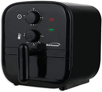 Brentwood 1-Quart Small Electric Air Fryer with 60-Minute Timer & Temp. Control (Black)