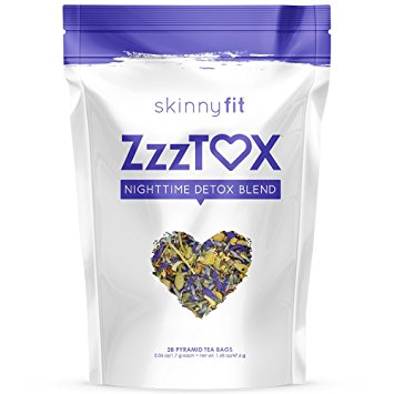 SkinnyFit ZzzTOX NightTime Detox: Fight bloating and release toxins. All Natural, caffeine-free, laxative-free, powerful superfood detox - 1 month supply (28 tea bags)