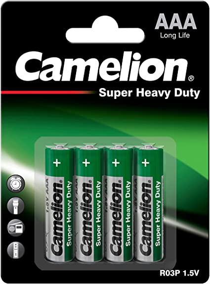 Camelion 10000403 R03 AAA Micro Super Heavy Duty Battery (Pack of 4)