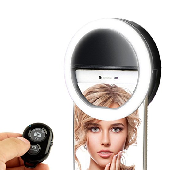 KobraTech Selfie Ring Light - LED Fill Light for Any Smartphone - MiLite - Includes Bluetooth Remote Shutter