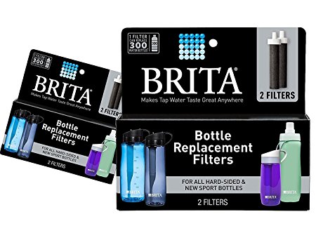 (2 Packs) Brita Replacement Bottle Filters(Model (BB06), 2 Ct. ea., 4 total filters