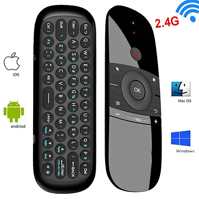 TV Box Remote,Yongf 2.4Ghz Wireless Android Remote Smart TV Controller Android TV Box Mini Keyboard for Android TV Boxes, PCs, Laptops, Projectors and Smart TVs（not for Smasung TV