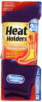 Heat Holders Thermal Socks, Women's Original, US Shoe Size 5-9, Purple