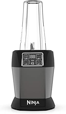 Ninja Blender with Auto-iQ (BN495UK) 1000W, 2 x 700ml Cups, Black/Silver, Tritan, 1000 W, 700 milliliters, Black & Silver