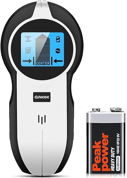 Stud Finder Wall Scanner 5 in 1 Upgraded Electronic Wall Scanner with Battery for Wood Metal and AC Wire Detection,HD LCD Display and Audio Alarm