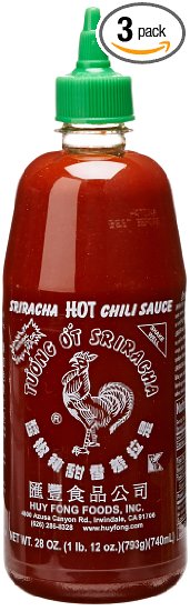 Huy Fong, Sriracha Hot Chili Sauce, 28-Ounce Bottles (Pack of 3)