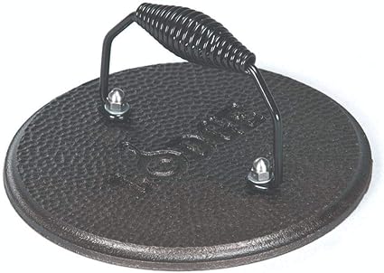 Lodge 19.05 cm / 7.5 inch Pre-Seasoned Cast Iron Round Grill Press