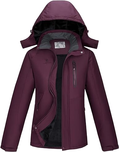 CAMEL Women's Warm Winter Ski Jackets Waterproof Snow Coat with Hood Mountain Windproof Rain Jacket