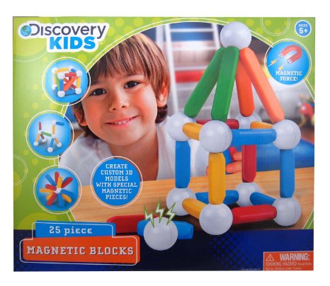 Discovery Kids 25 Piece Magnetic Blocks