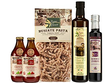Papa Vince Gourmet Whole Food - mediterranean farm fresh from Sicily, Italy. Extra Virgin Olive Oil, Moscato Balsamic Vinegar, Ancient Grain Tumminia Pasta, Cherry Tomato Sauce