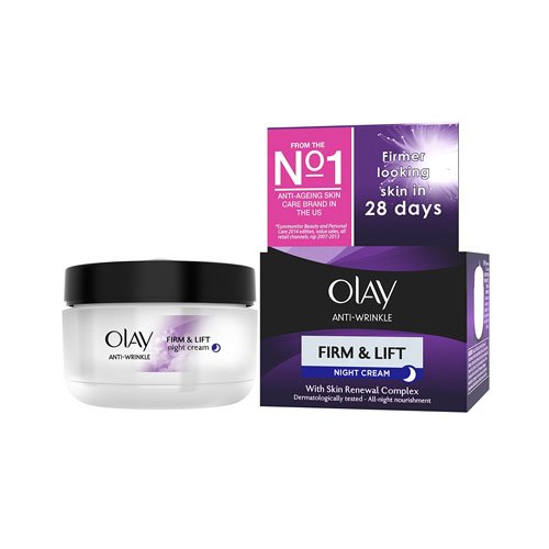 Olay Anti-Wrinkle Firm and Lift Night Cream for 40 , 1.7 Ounce