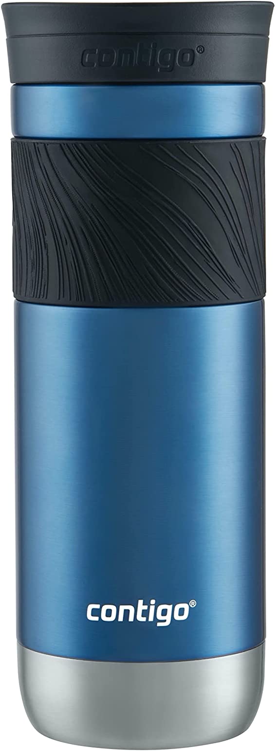 Contigo SnapSeal Insulated Stainless Steel Travel Mug with Grip, 20 oz., Blue Corn