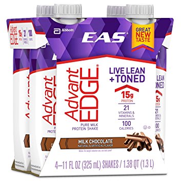 EAS Advantedge Ready-to-Drink Nutrition Shake, Milk Chocolate, 12 Count