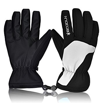 Ski Gloves, Hicool Waterproof Thermal Winter Ski Gloves Snowboard Snowmobile Motorcycle Cycling Outdoor Sports Gloves-Men’s