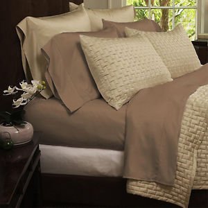 Bamboo Comfort Sheet Set - King Size 4pc Set -Wrinkle Free - Eco Friendly (King, Taupe)