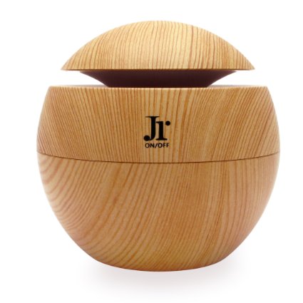 JR USB Power supply feature-touch switch Mini Ultrasonic Aroma Humidifier/ aroma diffuser with gradient Color LED light suitable for bed room/ study room/ office JR_U8_LW (Light Wood Vein)
