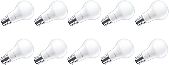 Philips Corepro LED 13 W (100 W) A60, B22 Bayonet Cap, Bulb, Warm White, Non Dimmable, Frosted - Pack of 10