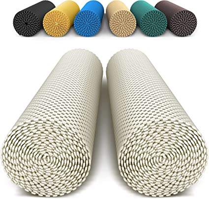 DIY Doctor - 2X Anti Slip Rug Underlay - 190 x 30cm Roll Non Slip Rug Underlay - Non Slip Rug Gripper - Carpet Grippers & Rug Grippers for Laminate Floors - Shelf Drawer Liner - Cream