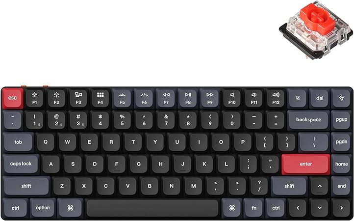 Keychron K3 Pro Wireless Custom Mechanical Keyboard, 75% Layout QMK/VIA Programmable Bluetooth/Wired White Backlight Ultra-Slim with Gateron Low-Profile Red Switch Compatible with Mac Windows Linux