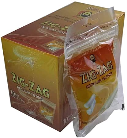 Zig Zag Regular Standard Filter Tips 100's (10), Paper, Orange, 8 x 10 x 7 cm