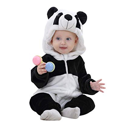 IDGIRL Baby Costume,Animal Cosplay Pajamas for Boys Girls Winter Flannel Romper Outfits 3-36 Months
