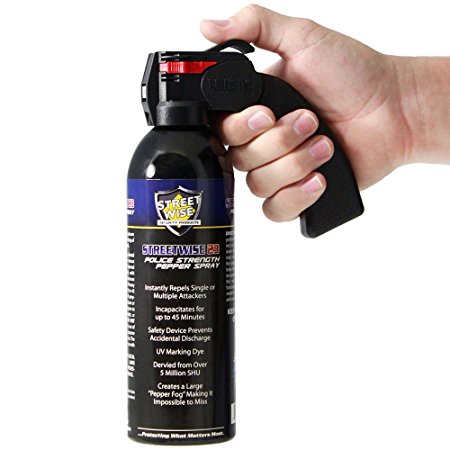 Streetwise 23 Fire Master UV Dye 5 Million SHU 1 lb Pistol Grip Pepper Spray Fog