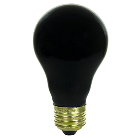 Sunlite 75A/BL Incandescent 75-Watt, Medium Based, A19 Colored Bulb, Blacklight