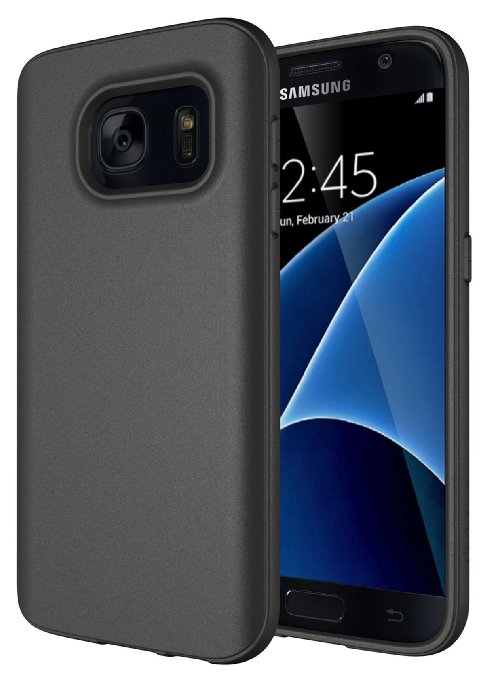 Samsung Galaxy S7 Case  Diztronic Full Matte TPU Series - Slim-Fit Soft Touch Flexible Phone Case for Samsung Galaxy S7  GS7 - Full Matte Charcoal Gray