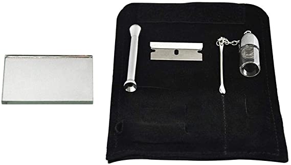 Sniffer Snorter kit for Max420 Snuff Bullet Storage Bag Small Size Suede Snuff Tube Bag (Black)
