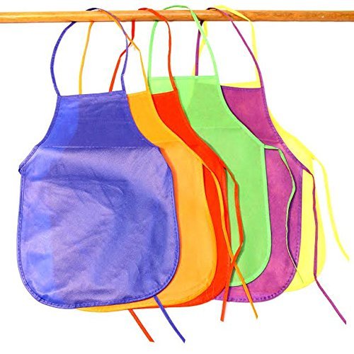 Dazzling Toys 12 Brightly Assorted Colors Kids Artist Aprons 1 Dz Let Your Little Future Star Artists Make Use of Their Talent By Painting Without Any Pressure of Getting All Dirty
