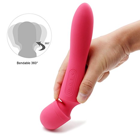 Deluxe Automatic Heating With Multi-Speed personal massager - Rechargeable Waterproof Personal Wireless Vibrator Wand Massager for Body Relaxing ,Back, Neck, Muscle Aches and Sport Recovery(Red)