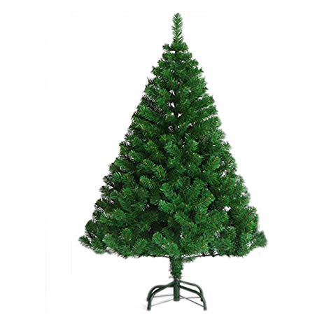YOURFUN Christmas Tree Classic Artificial Realistic Natural Branches Pine Xmas 4FT 5FT 6FT 7FT (Green, 5FT/500Tips)
