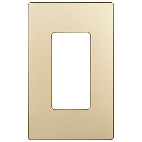 ENERLITES Elite Series Decorator Screwless Wall Plate Decorative Child Safe Cover, Standard Size 1-Gang 4.76" H x 2.94” W, Unbreakable Polycarbonate Thermoplastic, SI8831-GD, Gold Color
