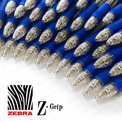 Z-Grip Retractable Ballpoint Pen - Economy Pack of 40 - Blue