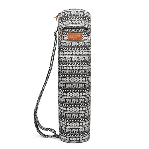 Elenture Full-Zip Exercise Yoga Mat Carry Bag with Multi-Functional Storage Pockets