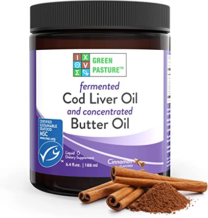 Blue Ice™ Royal Blend Fermented Cod Liver Oil Concentrated Butter Oil (Gel 240 ml) (Cinnamon Tingle)
