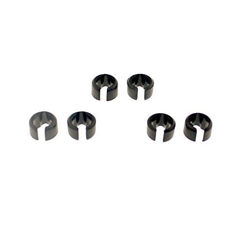 APG Black 3 Pairs (6 Pieces) Replacement Plastic Hooks for Earphones & Headphones & Bluetooth Earphones