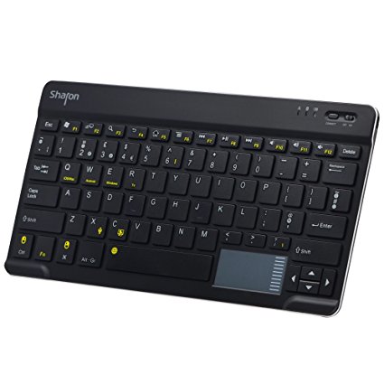 Bluetooth Keyboard optimised for Smart TV, Android, Mac OS X, Windows 8 & 10 | UE32J5550 UE50J5550 UE40JU6550 VG-KBD2000/ZG VG-KBD1000 Replacement | Integrated Touchpad | UK QWERTY Layout - by LEICKE Sharon
