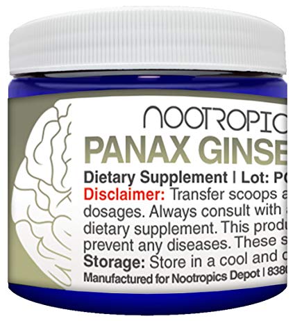 Nootropics Depot Panax Ginseng Leaf Extract Powder (40-45% Ginsenosides) 15 Grams