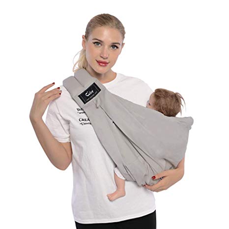 Baby Carrier by Cuby, Natural Cotton Baby Sling Baby Holder Extra Comfortable for Easy Wearing Carrying of Newborn, Infant Toddler and Ideal for Baby Registry, Nursing,Breastfeeding