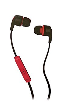 Skullcandy Smokin' Buds 2 In-Ear Audio Earbud Headphones with In-Line Microphone - Black/Red