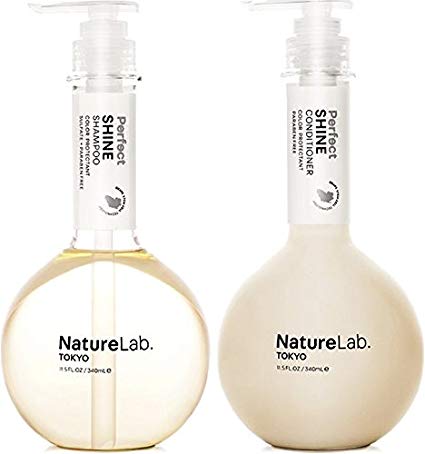 NatureLab. Tokyo – Perfect Shine increases luminescence in dull, drab hair: Vegan, sulfate and cruelty free, protects color- 11.5 fl. oz. (Shampoo & Conditioner Duo)