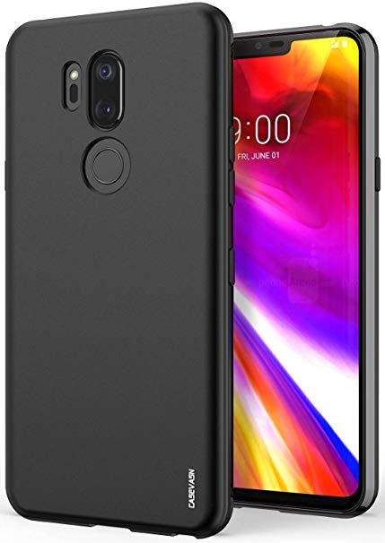 LG G7 Case, LG G7 ThinQ Case, CASEVASN [Shockproof] Anti-Scratches Flexible TPU Gel Slim Fit Soft Skin Silicone Protective Case Cover For LG G7/LG G7 ThinQ (Black)