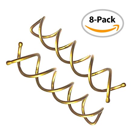 Spiral Bobby Hair Pins / Twist Screw Hair Pins / NON-SCRATCH ROUNDED TIPS / 8 Pack / Gold for Blonde Hair