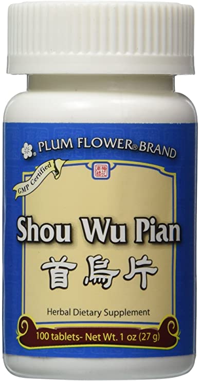 Shou Wu Pian, 100 ct, Plum Flower