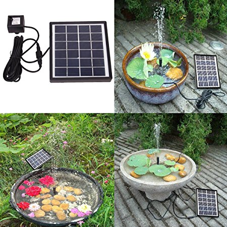 Solar Power Water Pump,SOONHUA Solar Panel Kit Water Fountain for Garden Pond Pool Birdbath Outdoor Decor
