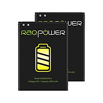 2 PCS RAQPower 3500 mAh EB595675LU Durable Li-ion Battery EB595675LA For Samsung Galaxy Note 2 SGH-I317