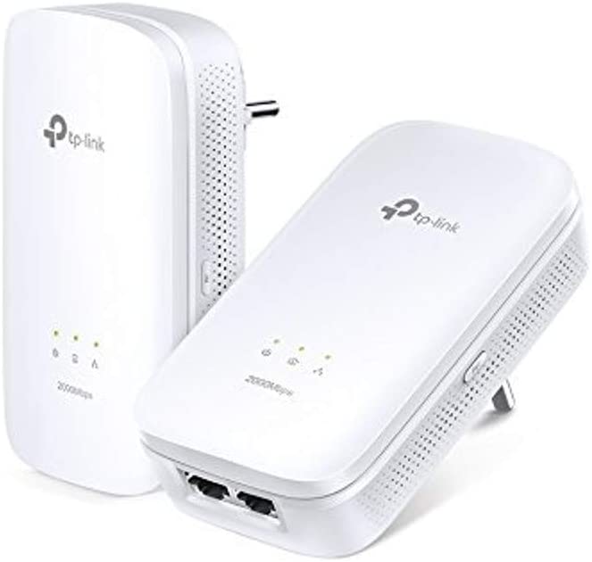 TP-Link TL-PA9020KIT 2-Port Gigabit Powerline Starter Kit, Data Transfer Speed Up to 2000 Mbps, Ideal for HD Video Streaming and Online Gaming